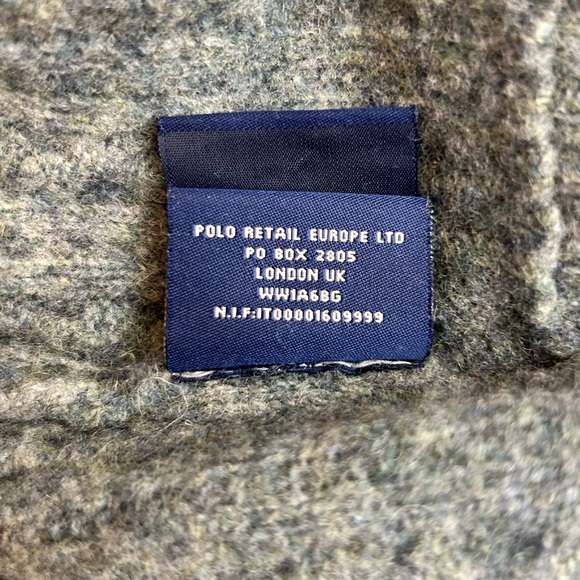 Vintage Polo Jeans Co Ralph Lauren MFG Cable Knit Wool Sweater Elbow Patch Large - Picture 10 of 11
